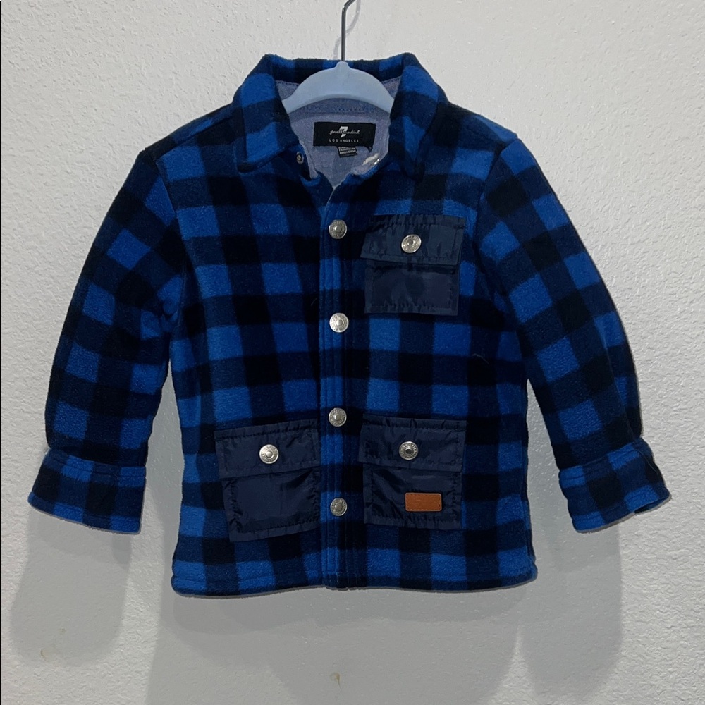 Blue Checkered Kids Jacket